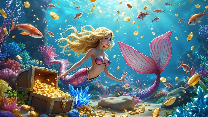 Adegan penuh warna dari arena permainan tembak ikan